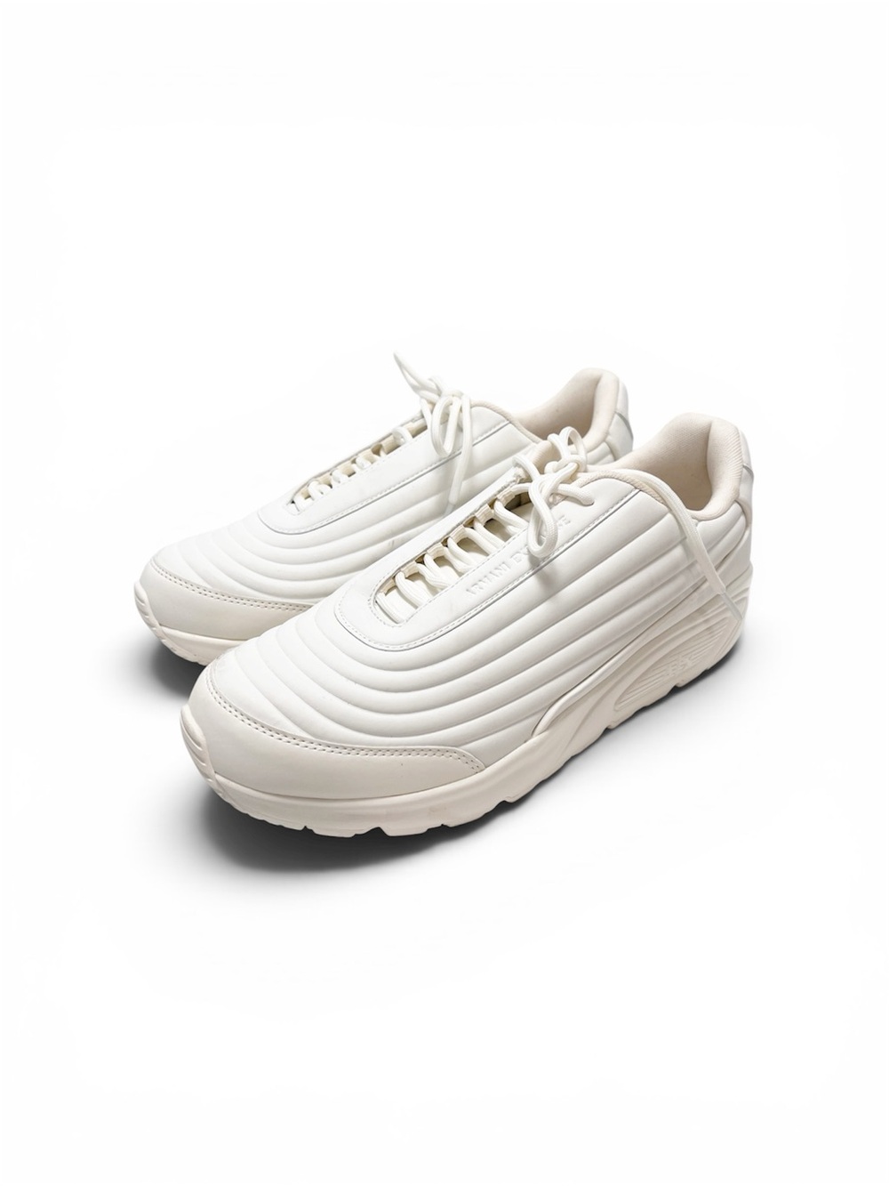 A/X Armani Exchange Bronx Men's Off-White Chunky Sole Low-Top Trainer Sneakers